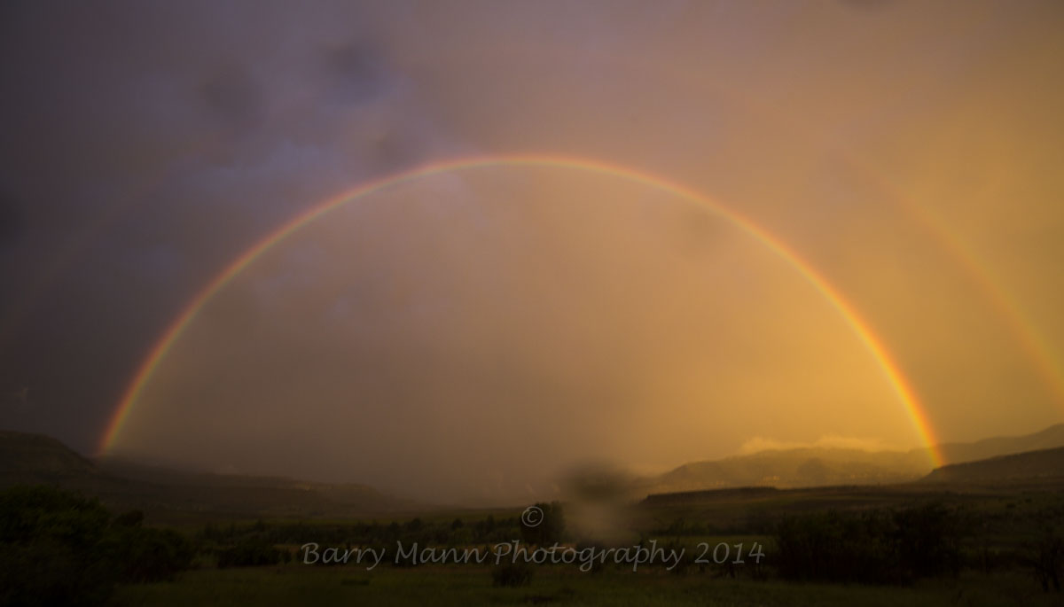 Double rainbow, Maphutseng Valley, Lesotho © Barry Mann Photography 2014