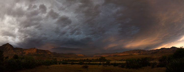 Evening light after the storm in the Maphutseng Valley